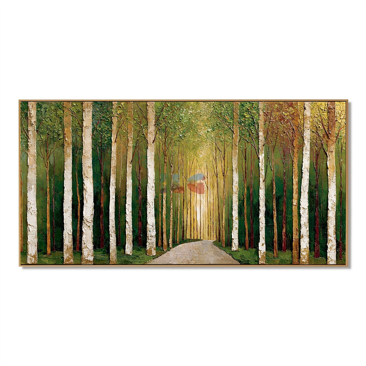 Green Birch Avenue – Landscape Wall Art