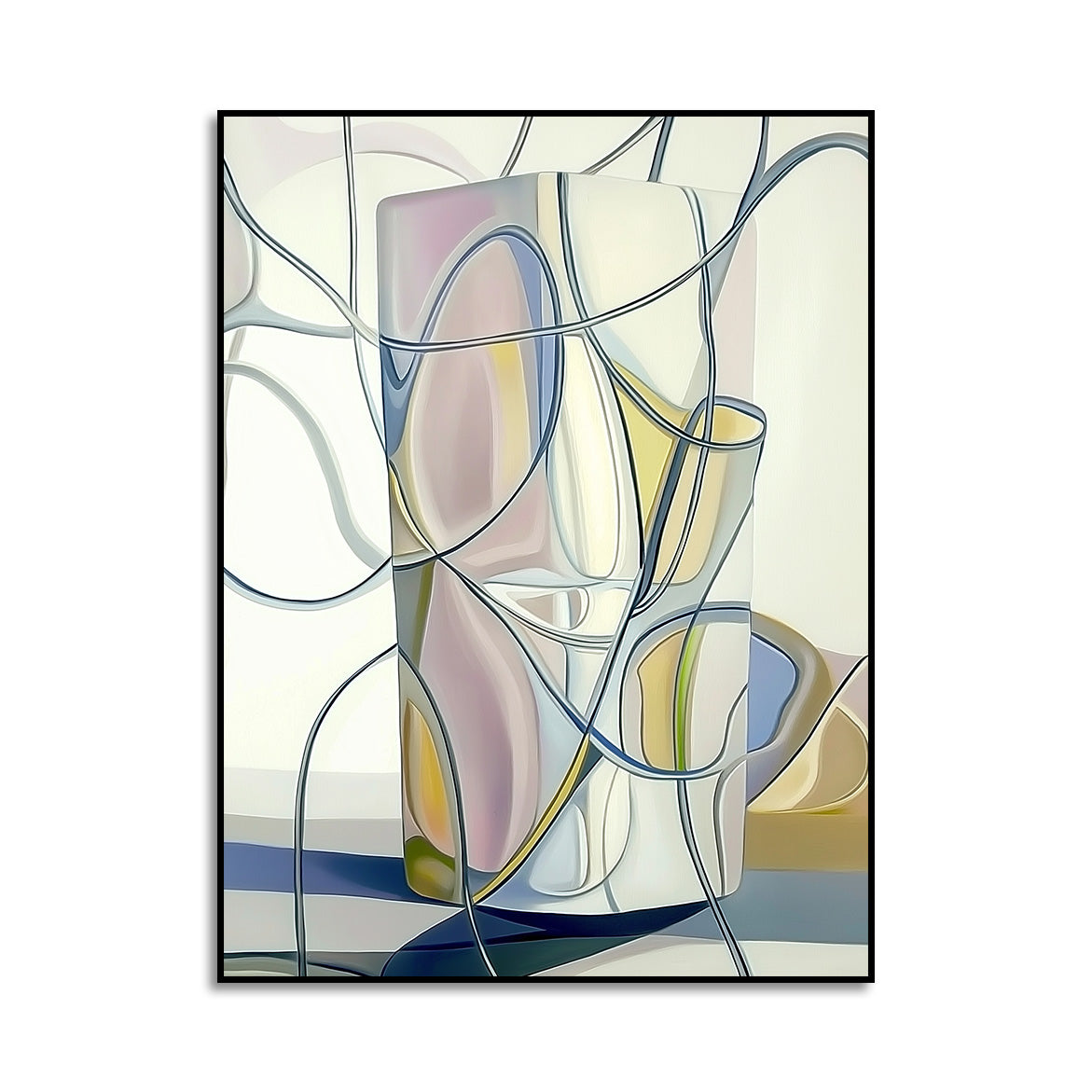 Looping Light - Abstract Geometric Composition – Minimalist Lightform Wall Art