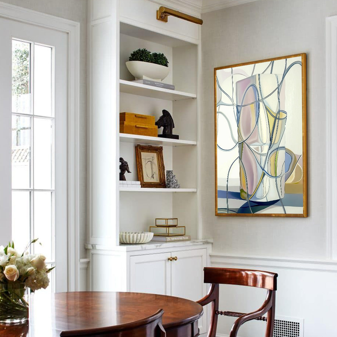 Looping Light - Abstract Geometric Composition – Minimalist Lightform Wall Art