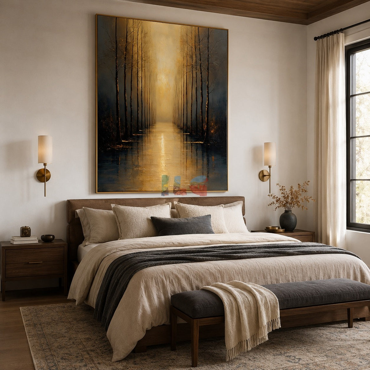Luminous Stillwater Grove – Landscape Wall Art