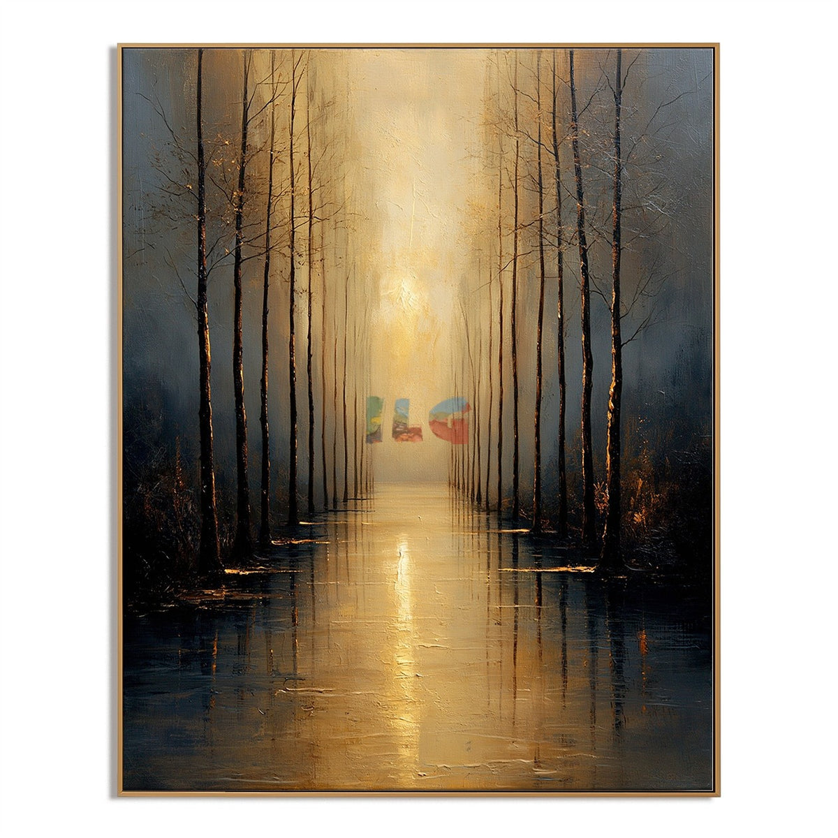 Luminous Stillwater Grove – Landscape Wall Art