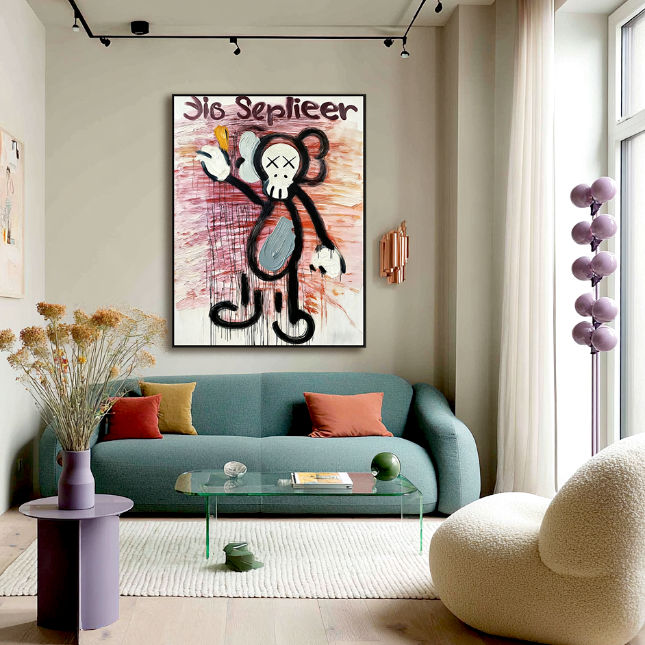 Sis Seplier – Expressive Character Wall Art for Modern Living Rooms