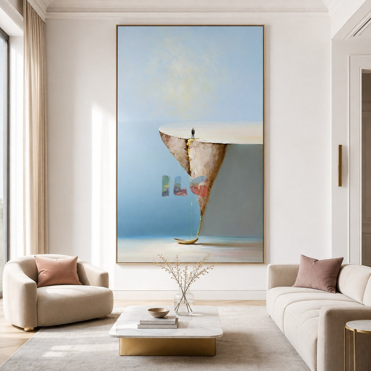Beyond the Floating Edge – Minimalist Surreal Landscape Wall Art