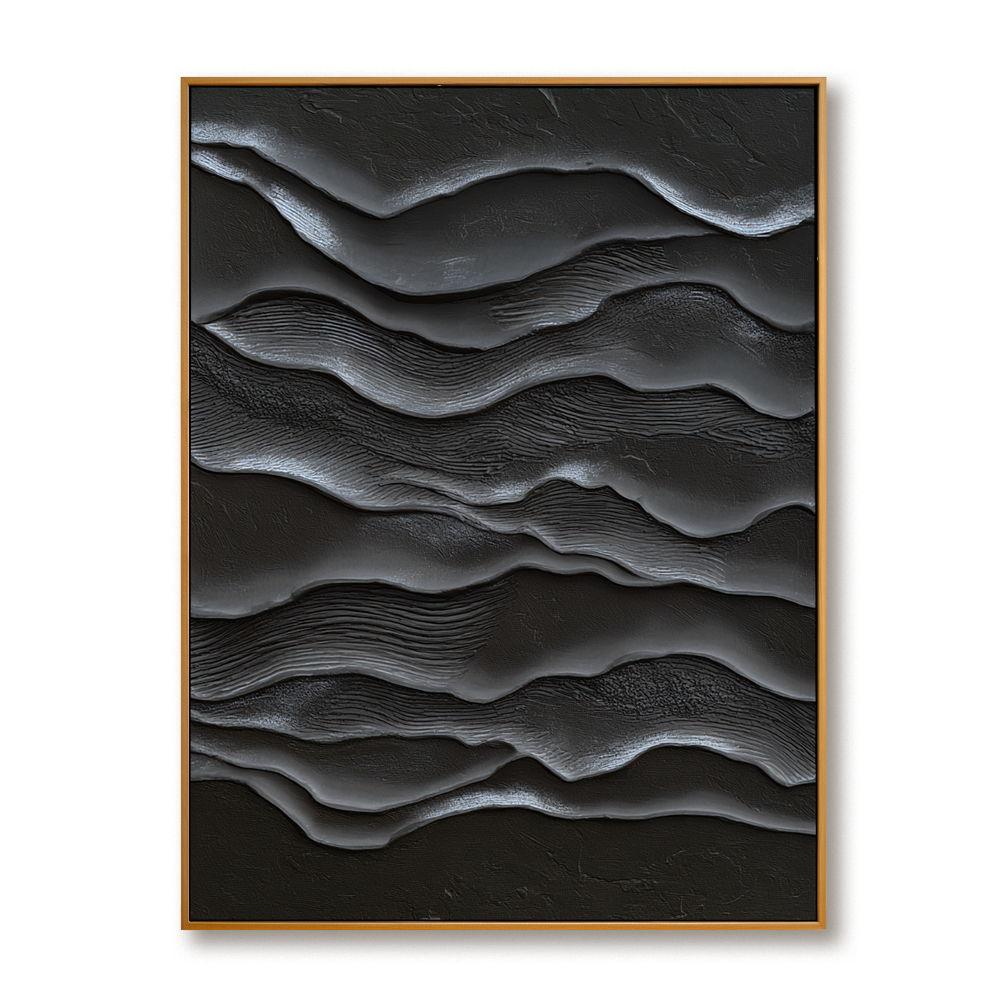 Quiet Tides - Hand-Painted Textured Abstract Wall Art