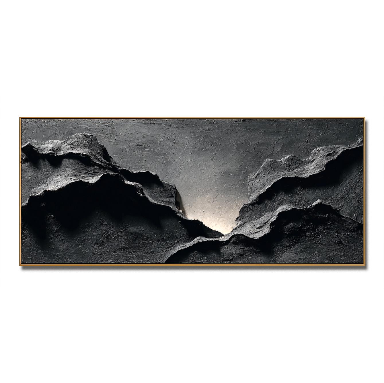 Still Rift #2 – Large Textured Abstract Wall Art, Hand-Painted Modern Canvas
