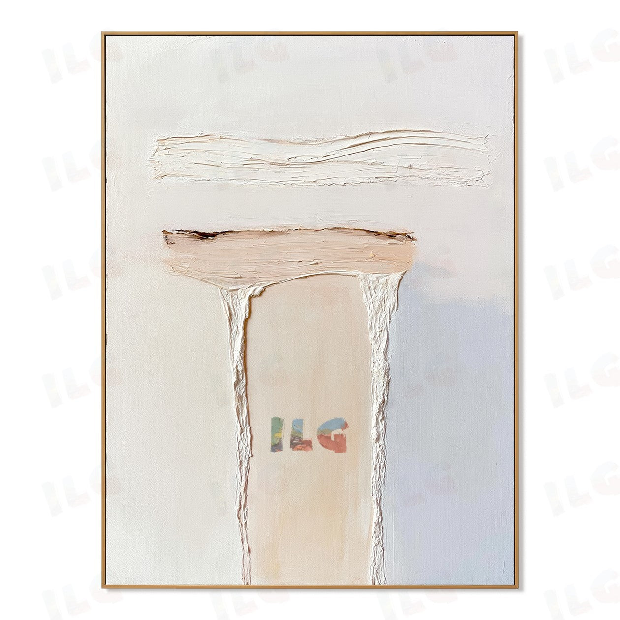 Threshold Flow – Minimal Vertical Structure Acoustic Wall Art