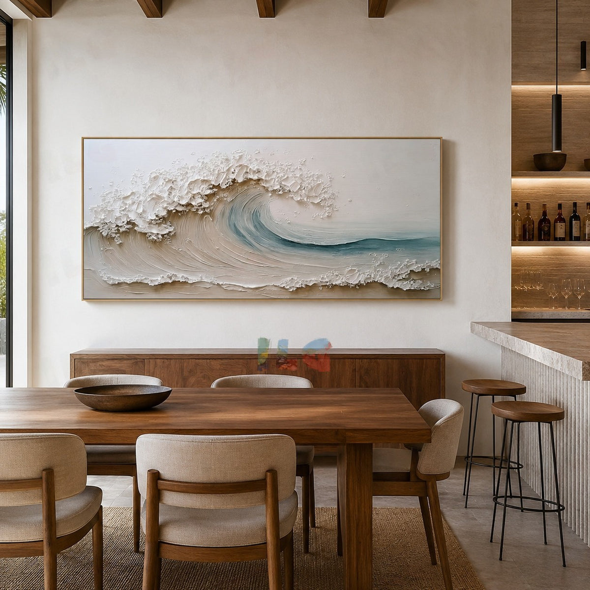 Coastal Foam Motion – Textured Ocean Wall Art