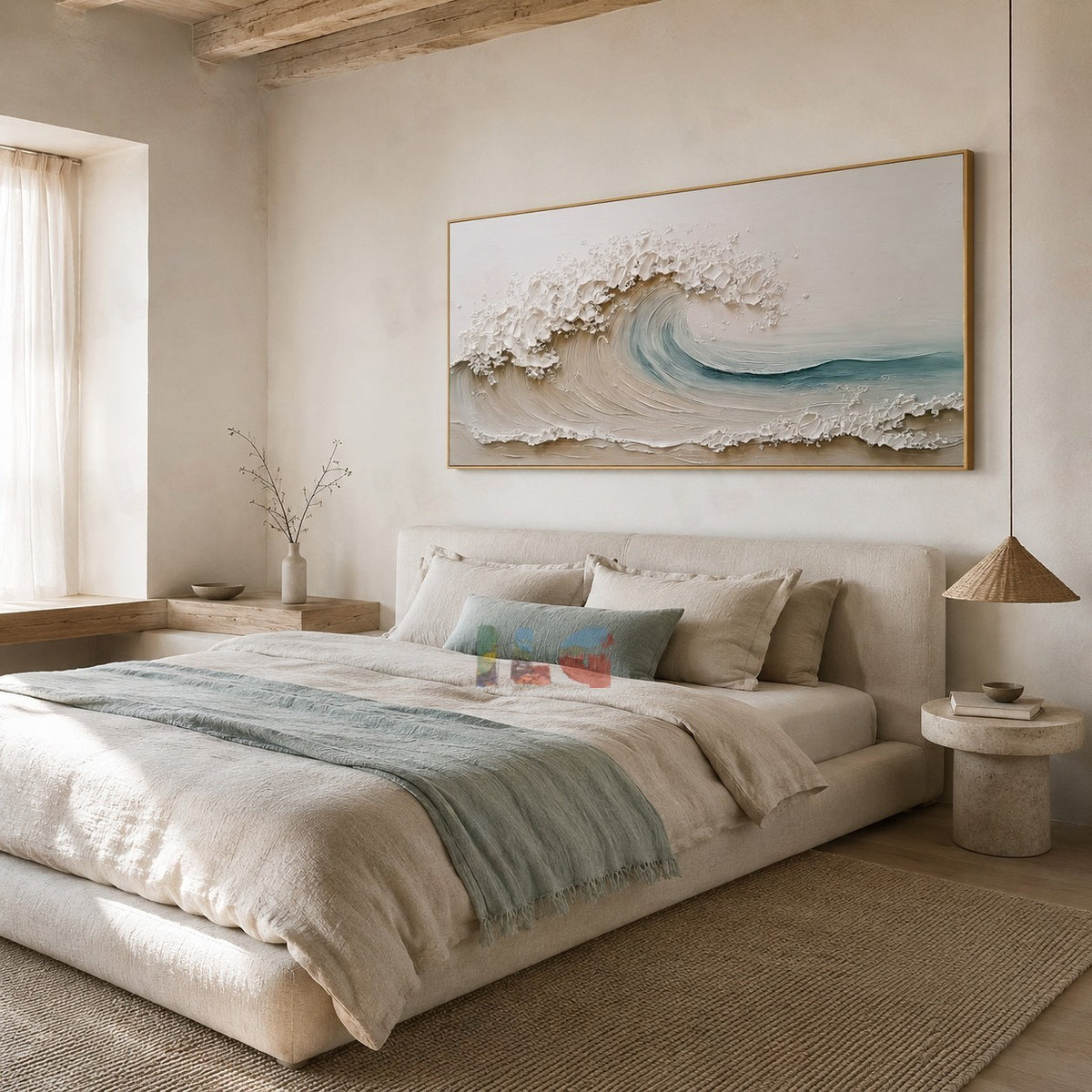 Coastal Foam Motion – Textured Ocean Wall Art