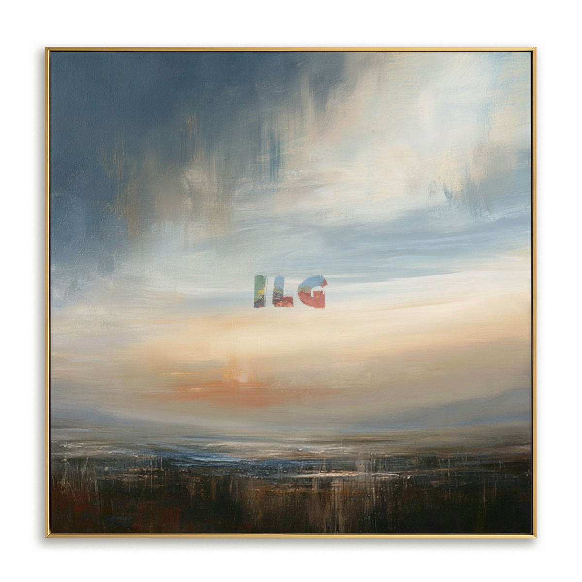 Misty Dusk Shoreline – Abstract Coastal Wall Art