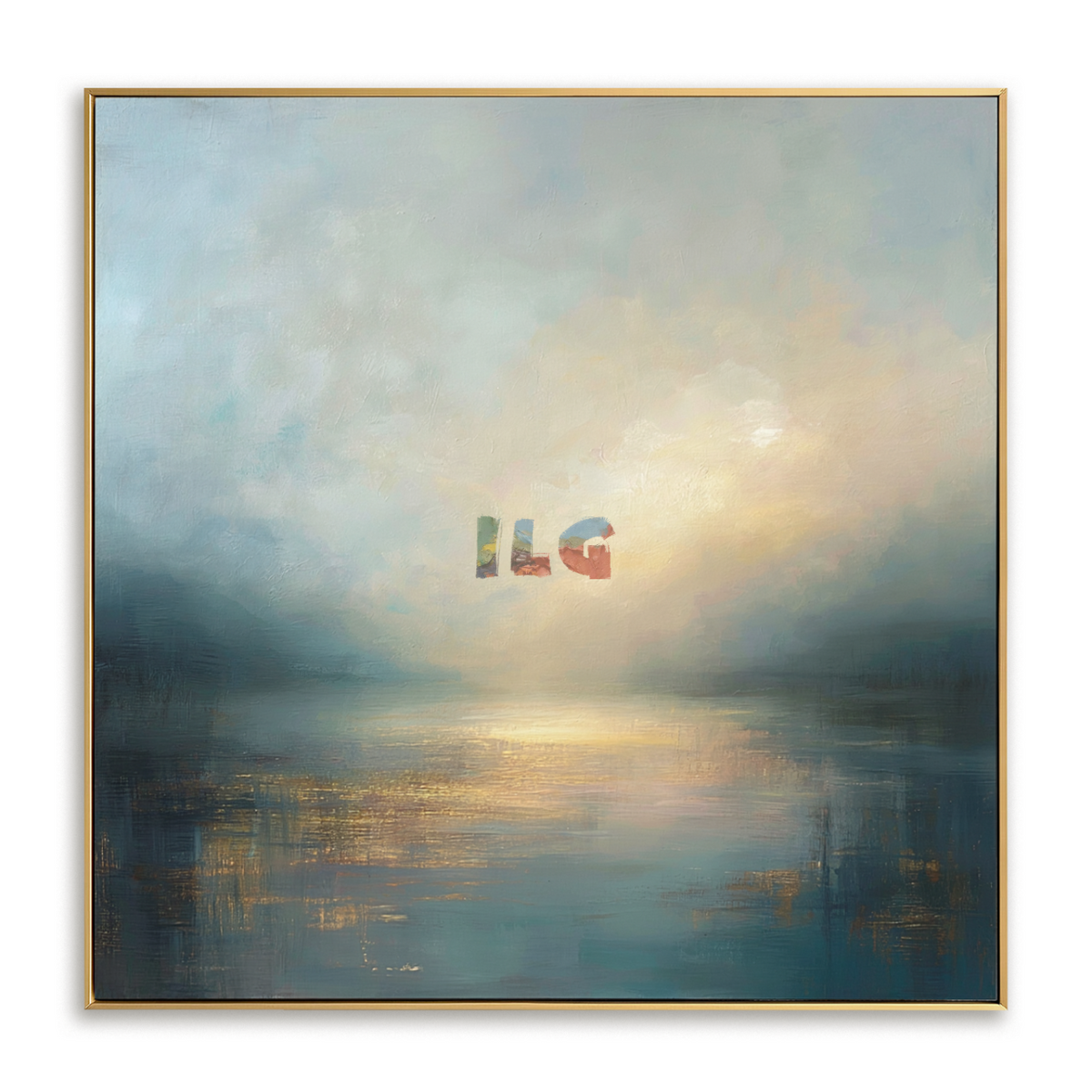 Silent Tidal Glow – Abstract Coastal Wall Art