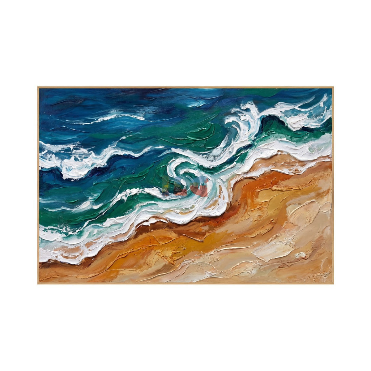 Tidal Flow – Textured Ocean Wave Beach Wall Art