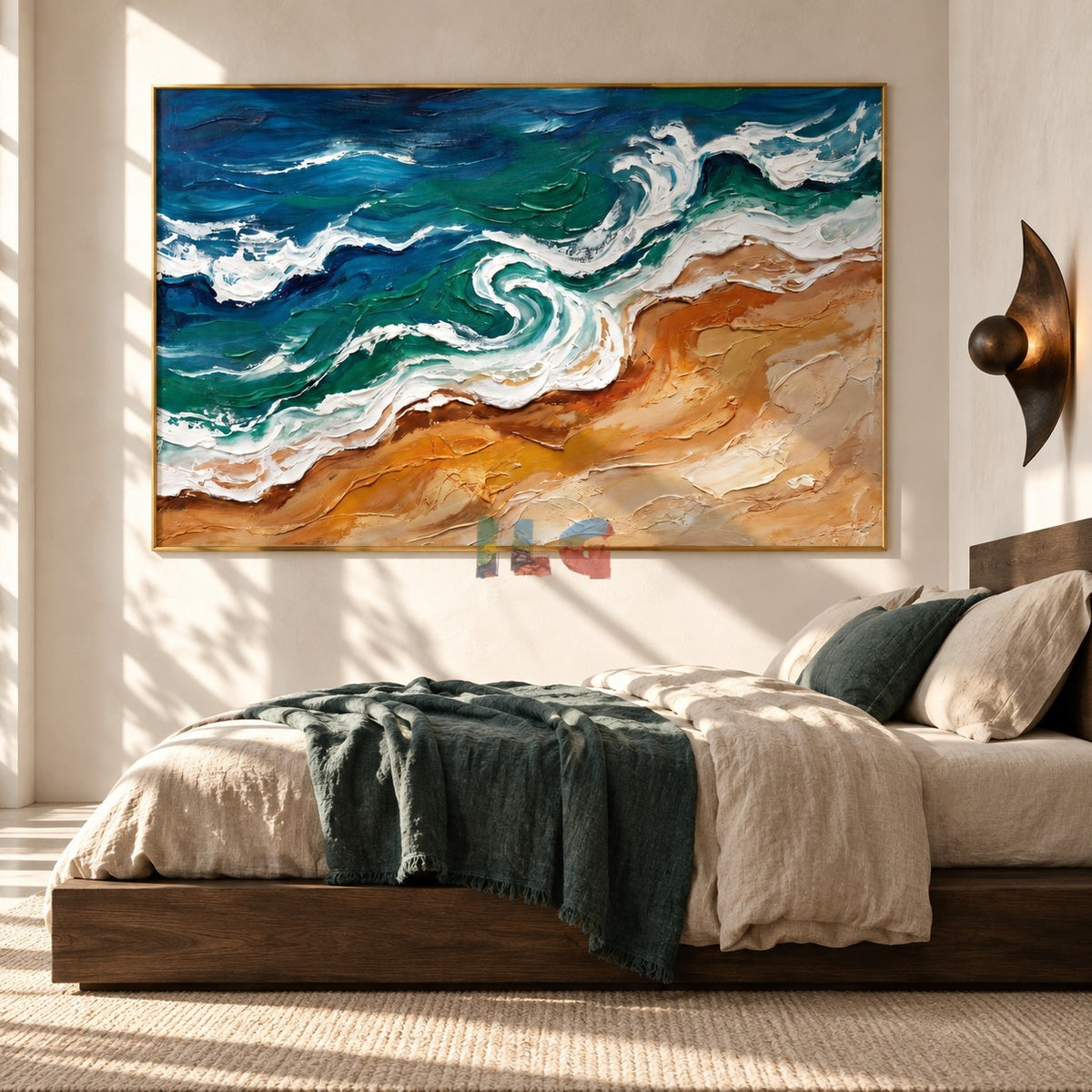 Tidal Flow – Textured Ocean Wave Beach Wall Art