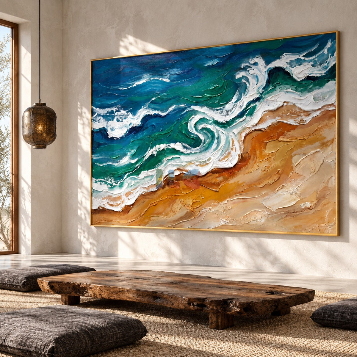 Tidal Flow – Textured Ocean Wave Beach Wall Art