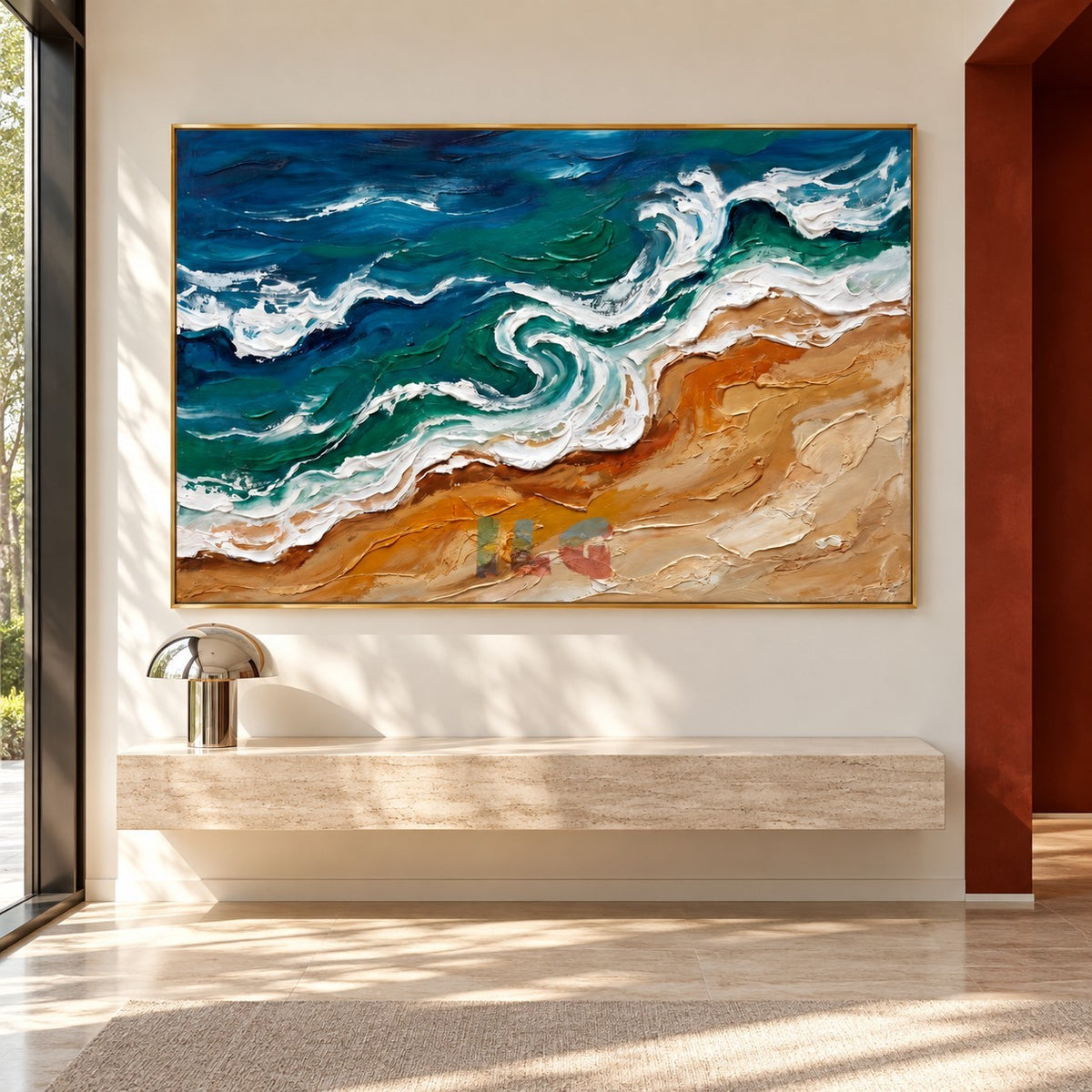 Tidal Flow – Textured Ocean Wave Beach Wall Art