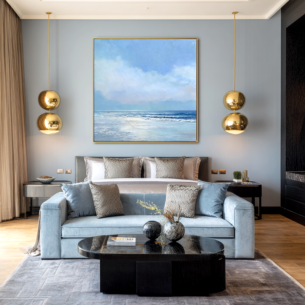 Tranquil Drift — Minimalist Ocean Seascape Wall Art