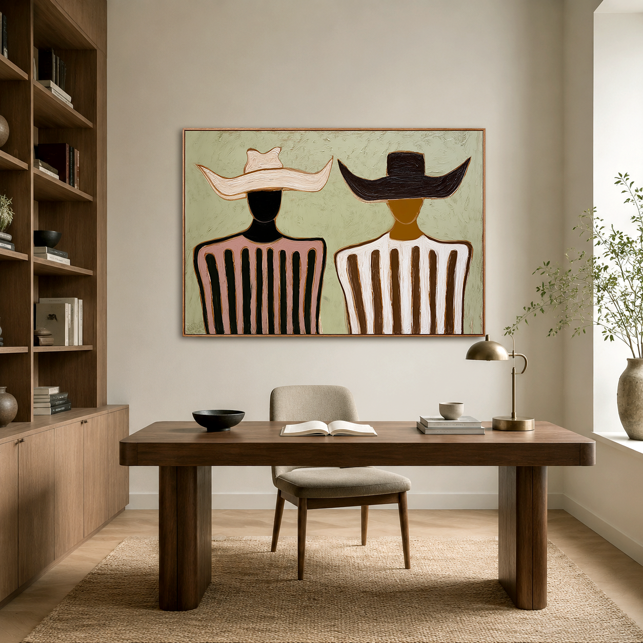 Bound by Balance - Minimalist Figurative Wall Art