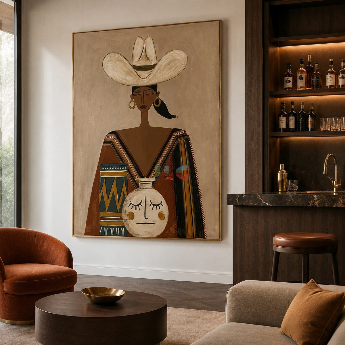 Desert Folk Muse – Contemporary Figure Wall Art