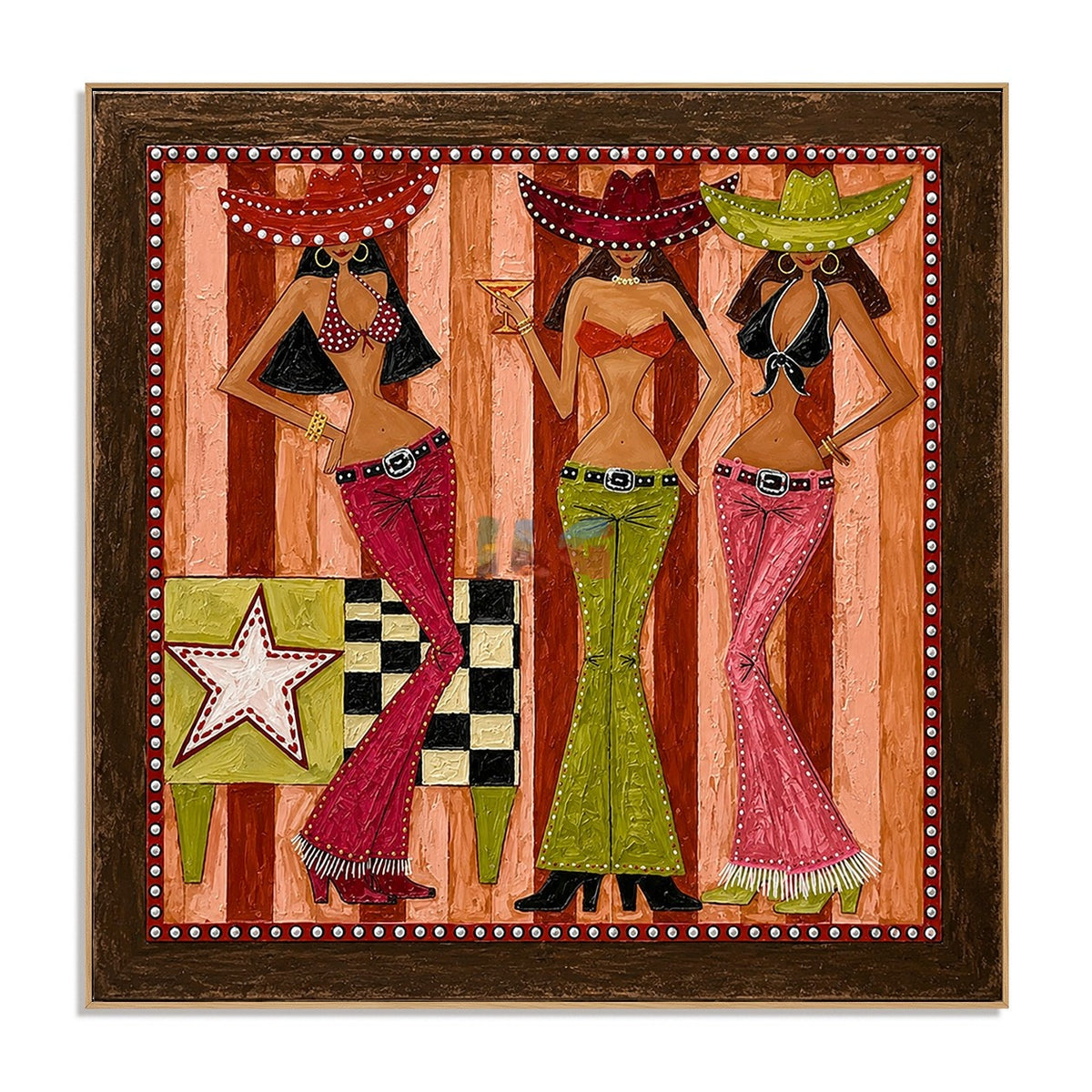 Fiesta Hat Trio – Western Figure Wall Art