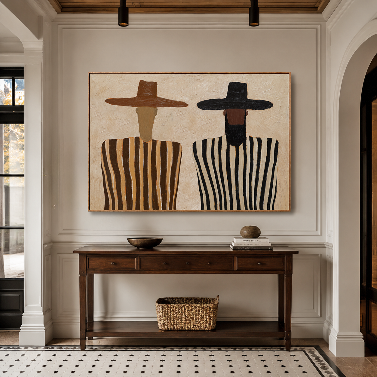 Quiet Companions - Minimalist Figurative Wall Art