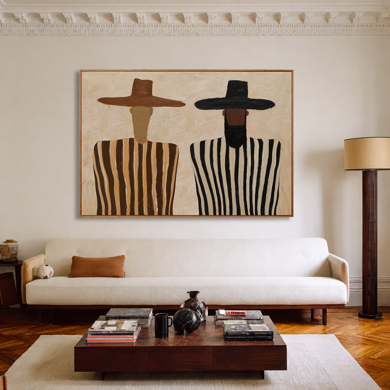 Quiet Companions - Minimalist Figurative Wall Art