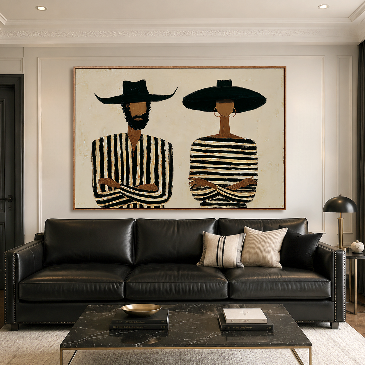 The Quiet Pact - Minimalist Figurative Wall Art
