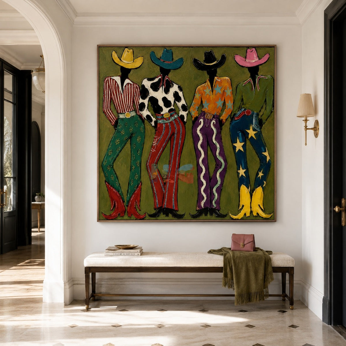 Western Style Quartet – Contemporary Figure Wall Art