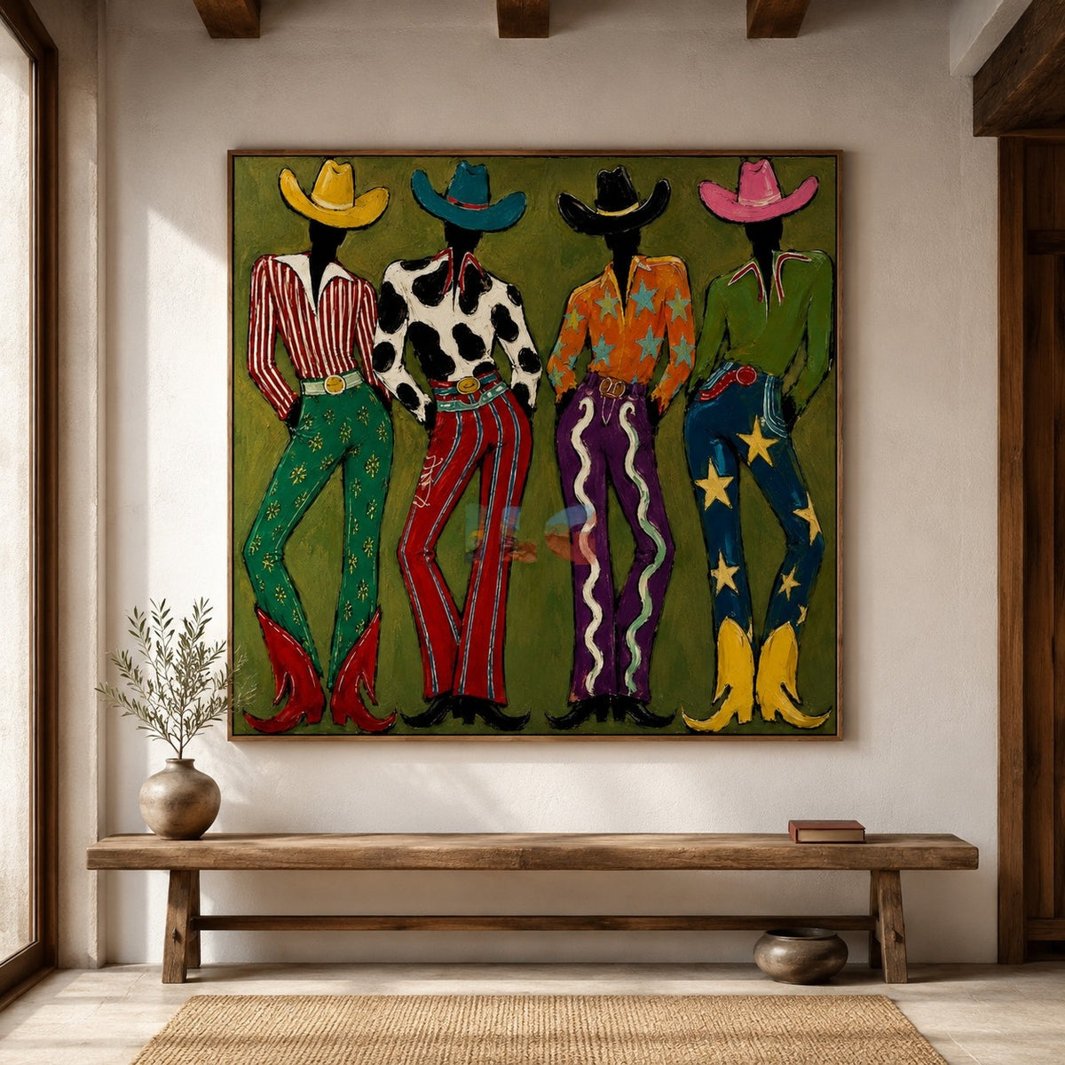 Western Style Quartet – Contemporary Figure Wall Art