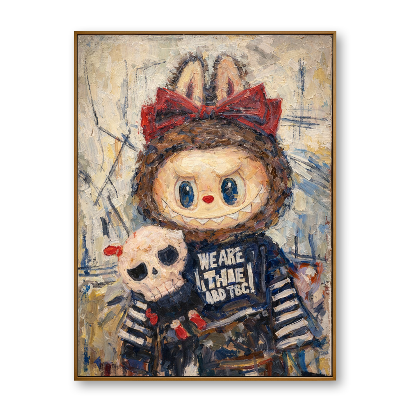 Midnight Keepsake - Labubu Inspired Character Oil Painting