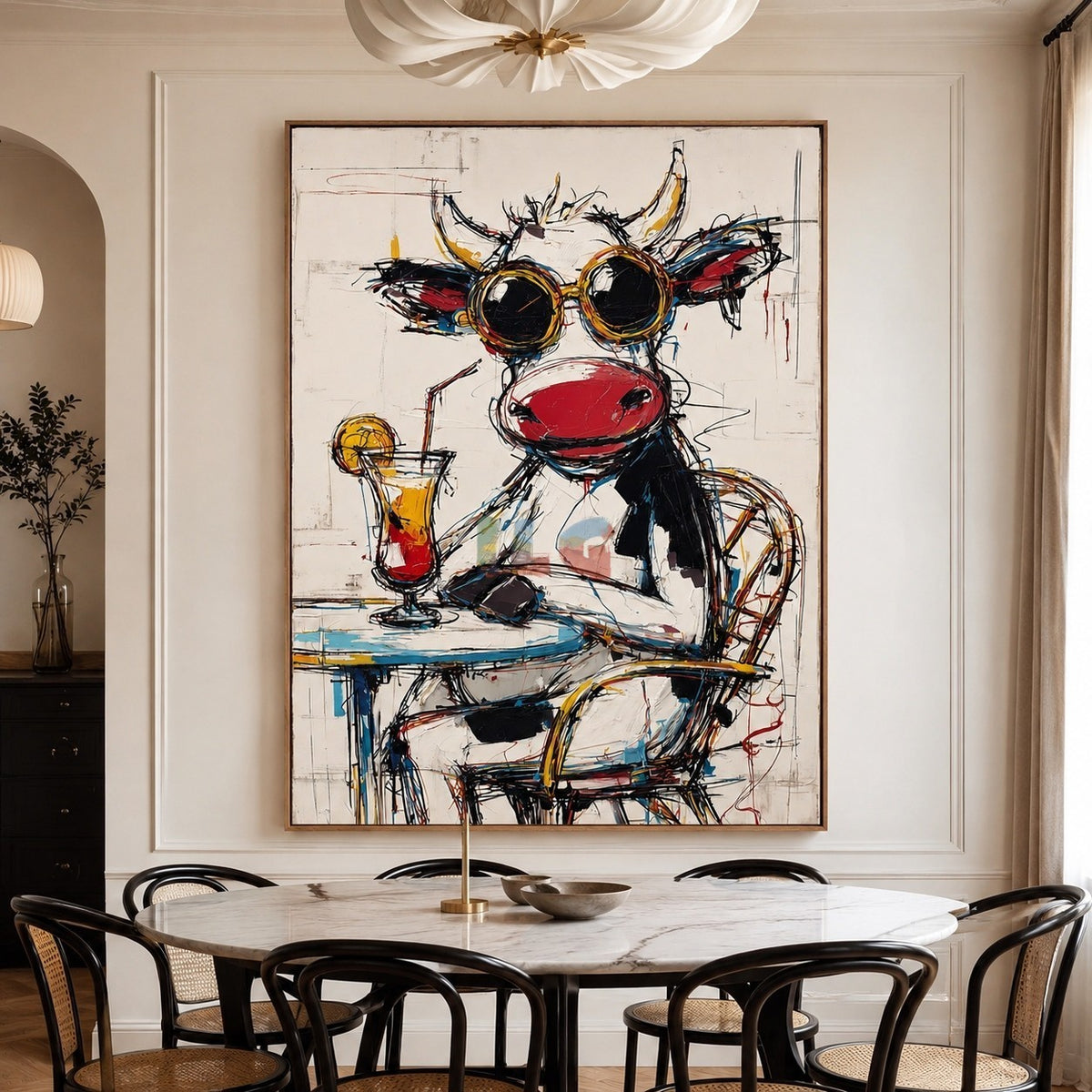 Abstract Bull Lounge – Contemporary Pop Art Animal Wall Art
