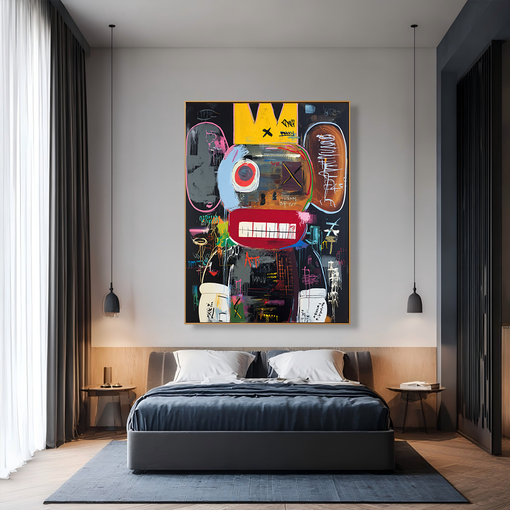 Crowned Noise - KAWS Inspired Abstract Pop Oil Painting