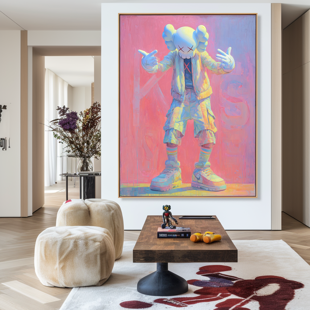 Pastel Swagger - KAWS Inspired Contemporary Figure Oil Painting