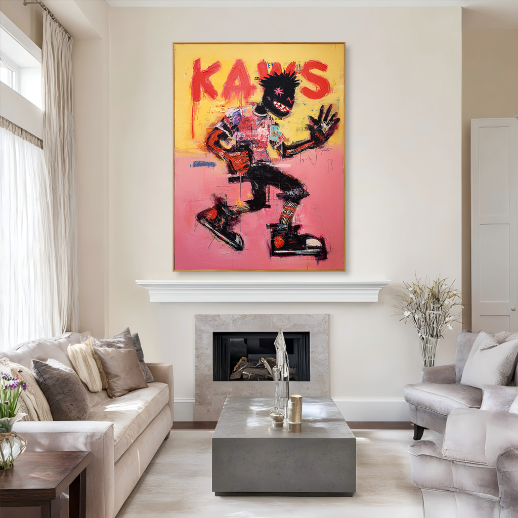 Rebel Motion - KAWS Inspired Street Figure Oil Painting