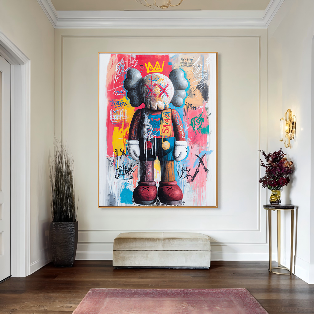 Royal Echo - KAWS Inspired Contemporary Graffiti Oil Painting