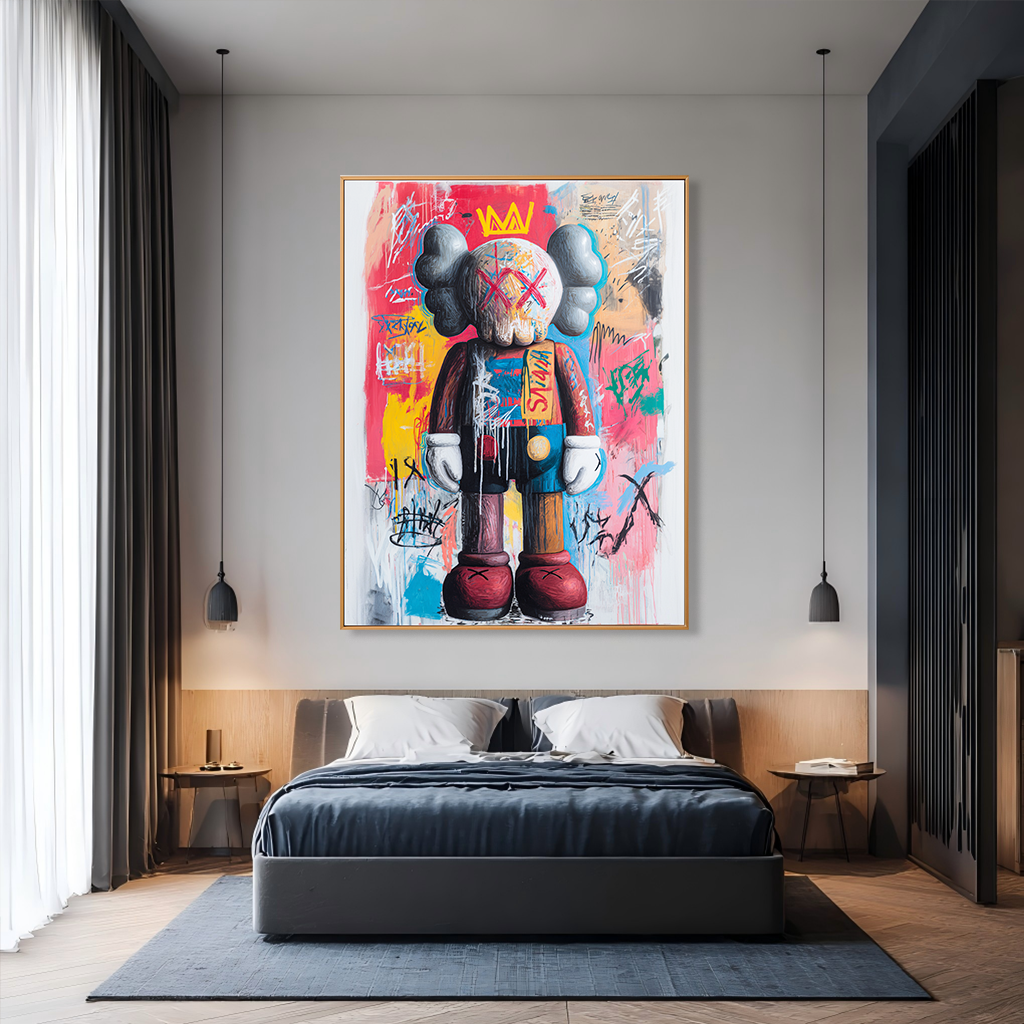 Royal Echo - KAWS Inspired Contemporary Graffiti Oil Painting