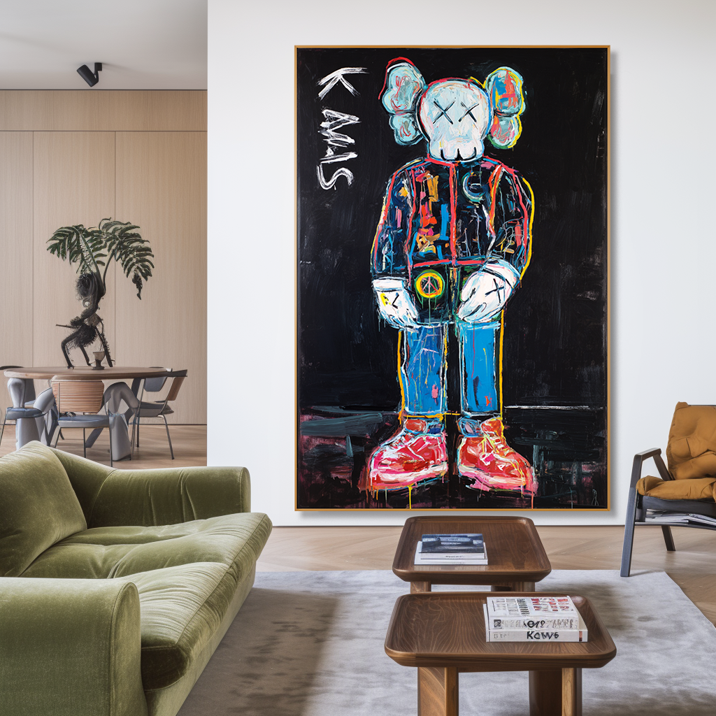 Silent Icon - KAWS Inspired Contemporary Figure Oil Painting