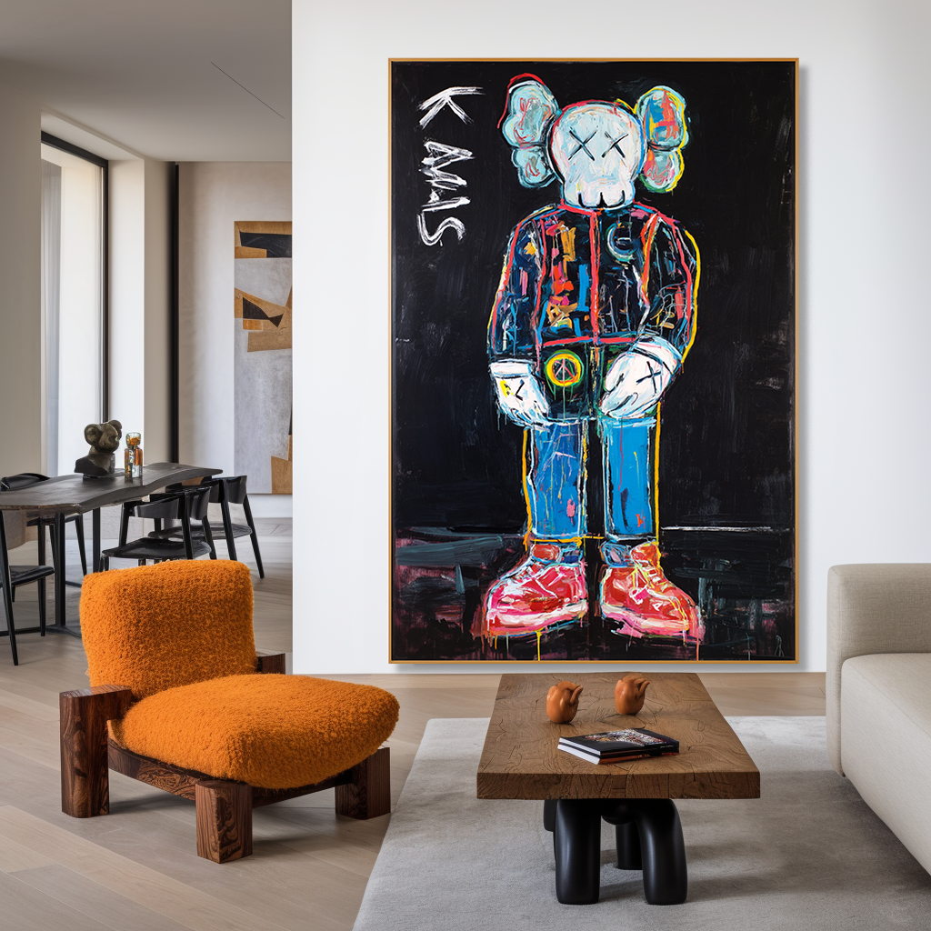 Silent Icon - KAWS Inspired Contemporary Figure Oil Painting