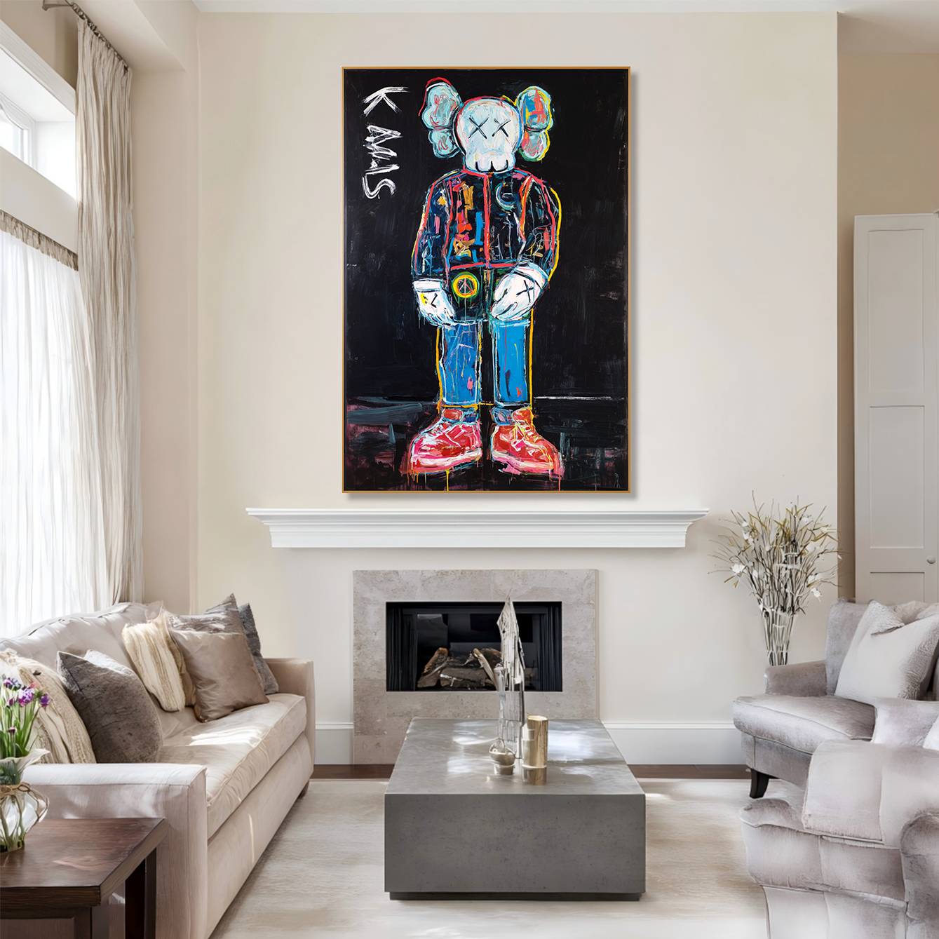 Silent Icon - KAWS Inspired Contemporary Figure Oil Painting