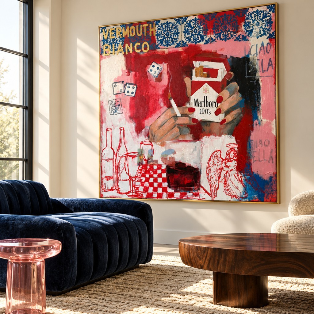 Vermouth & Velvet – Vintage Italian Pop Art Collage Wall Art