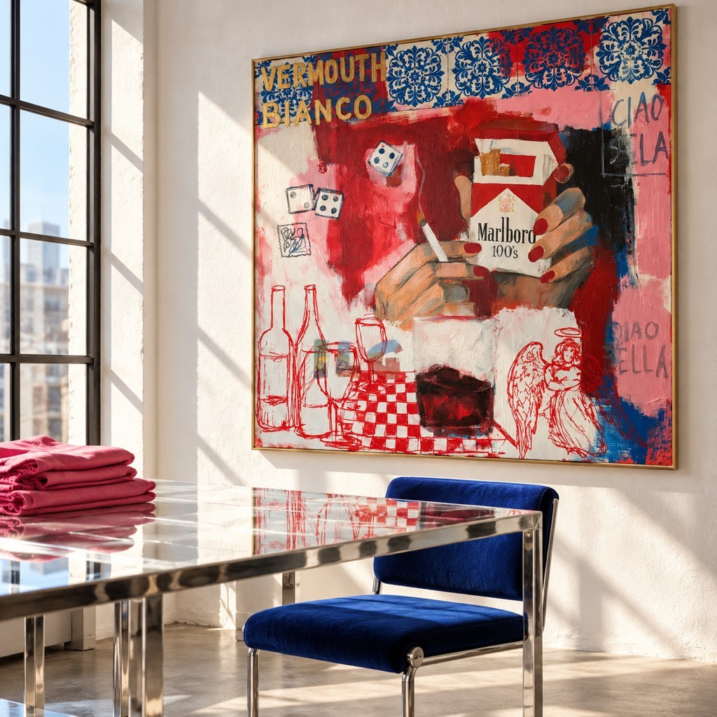 Vermouth & Velvet – Vintage Italian Pop Art Collage Wall Art