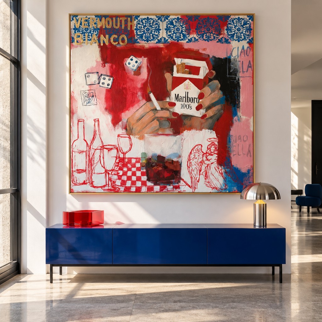Vermouth & Velvet – Vintage Italian Pop Art Collage Wall Art