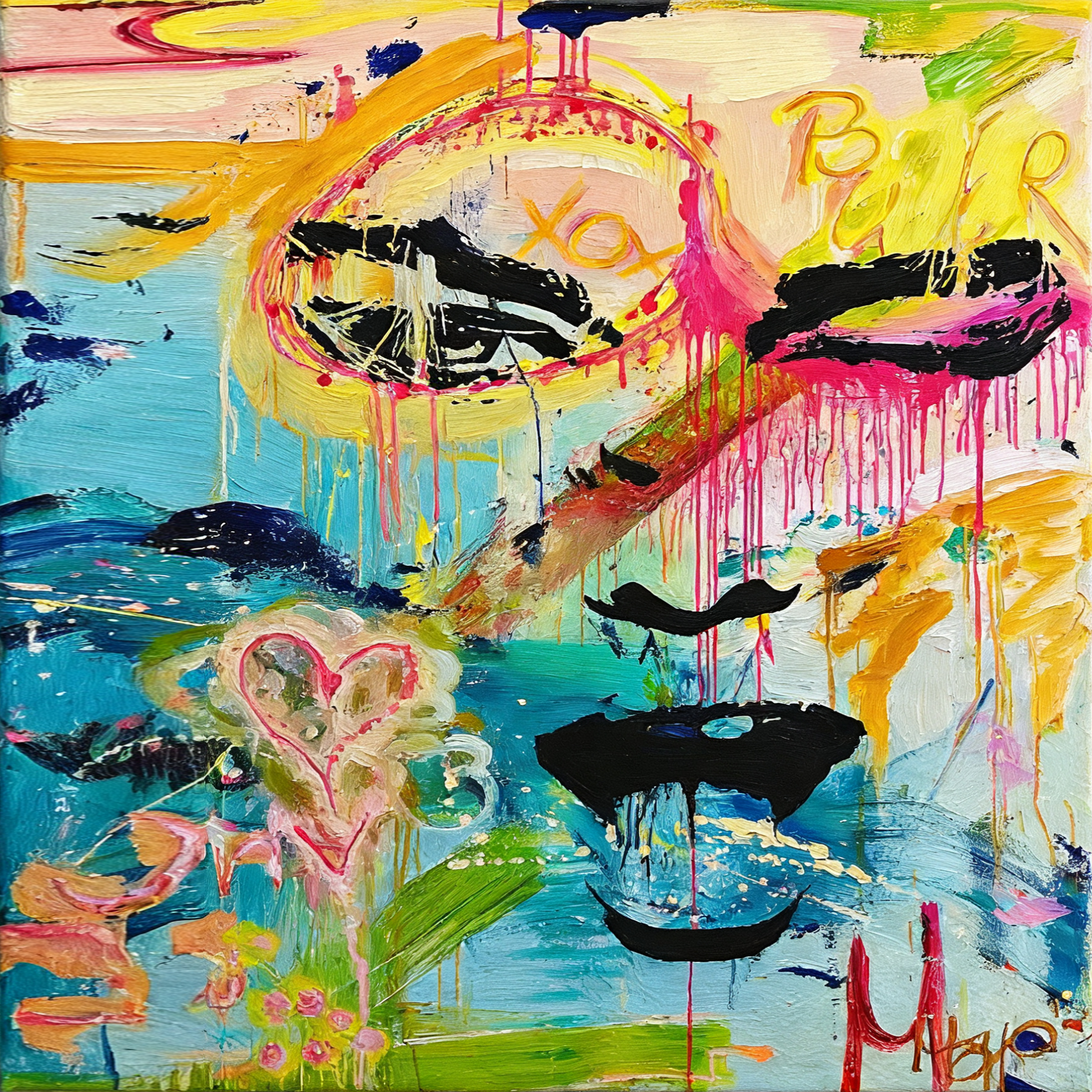 special payment link for customized artwork at size 100x100cm, rolled canvas