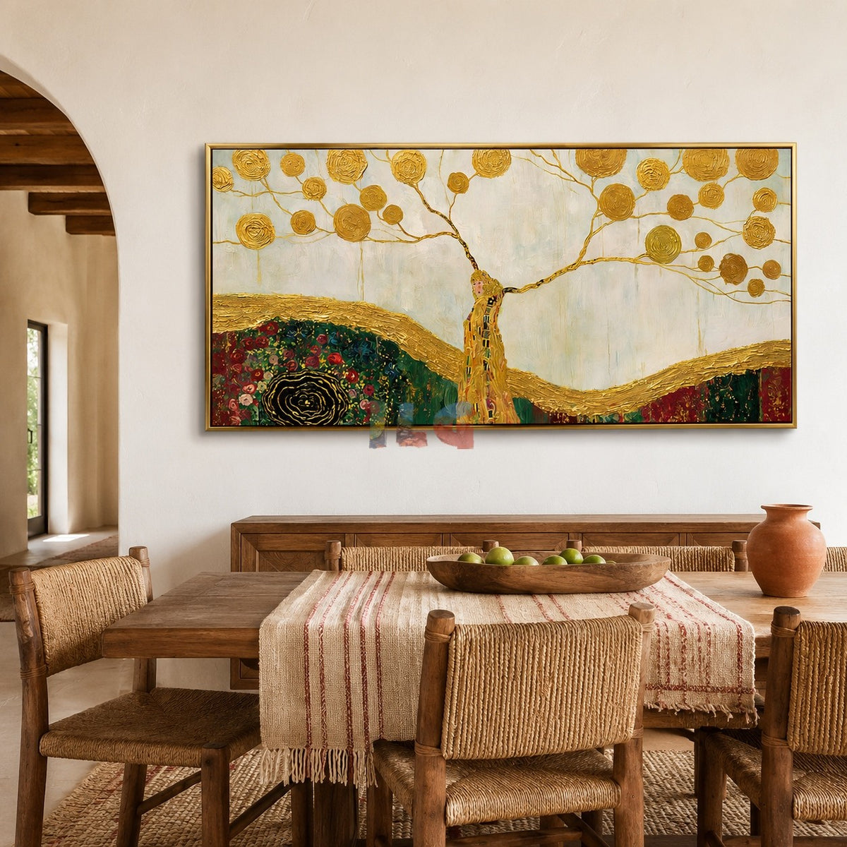 Golden Branch Valley – Decorative Botanical Textured Wall Art