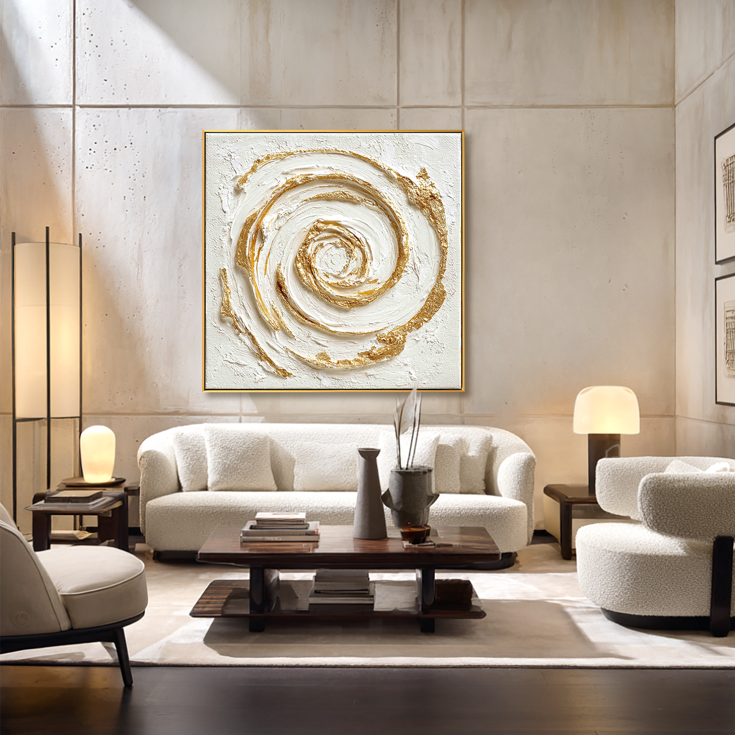 Regal Stillness — Lion Oil Painting, Hand-Painted Lion Wall Art for Living Room Décor