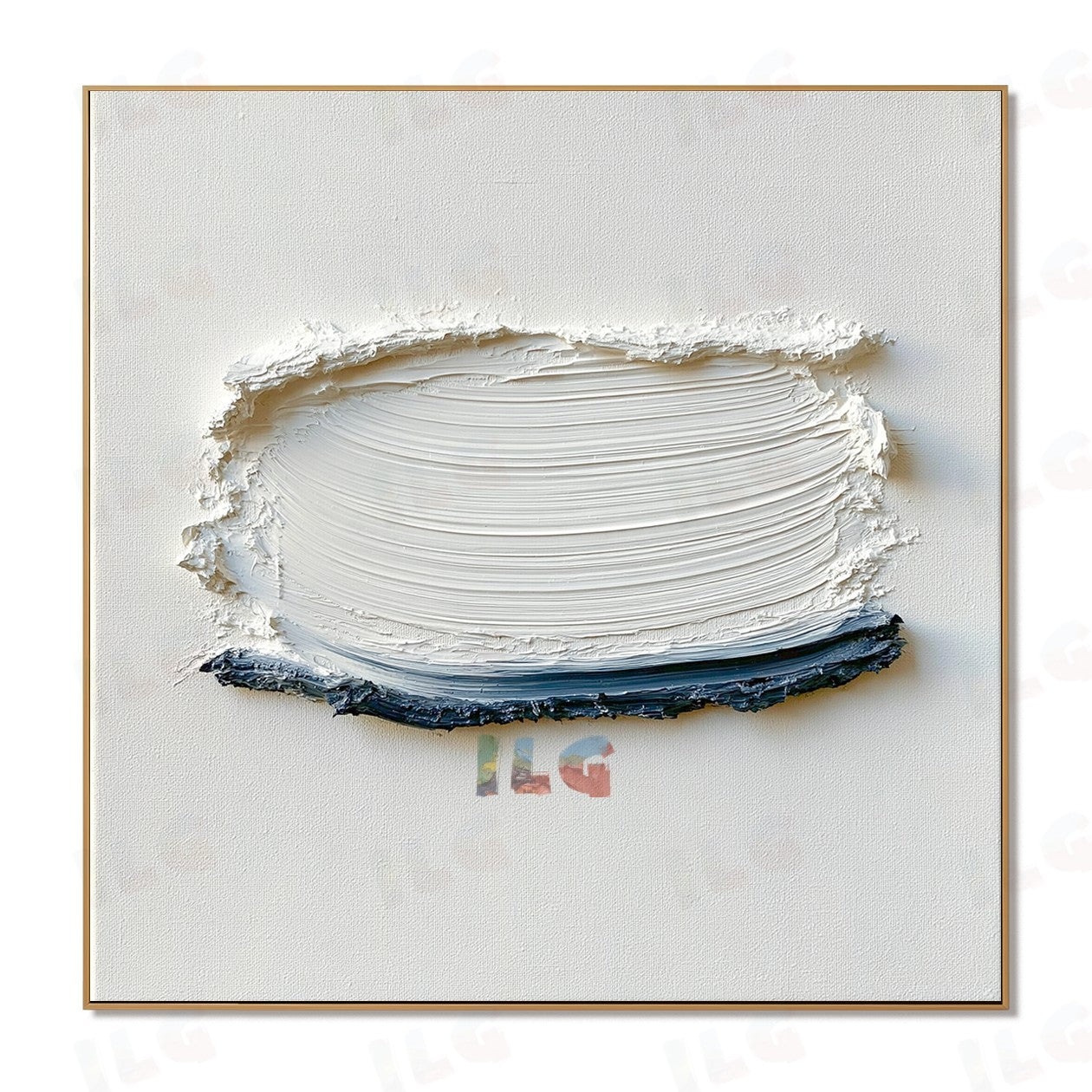 Coastal Quiet Horizon – Minimal Textured Seascape Abstract Wall Art