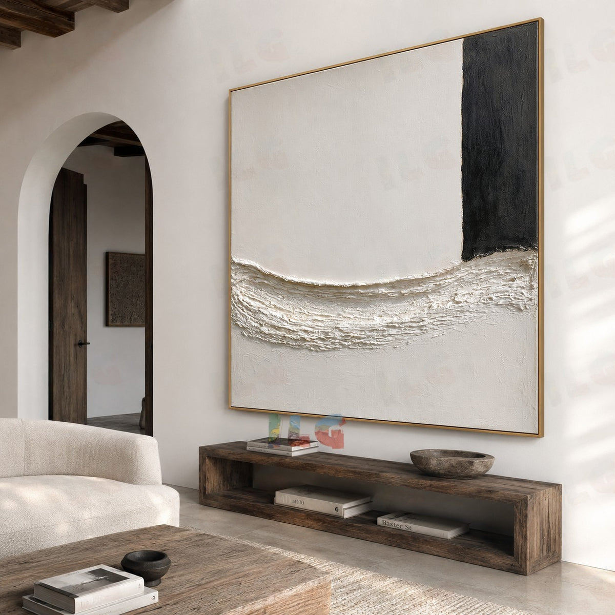Coastal Silence – Modern Textured Wall Art