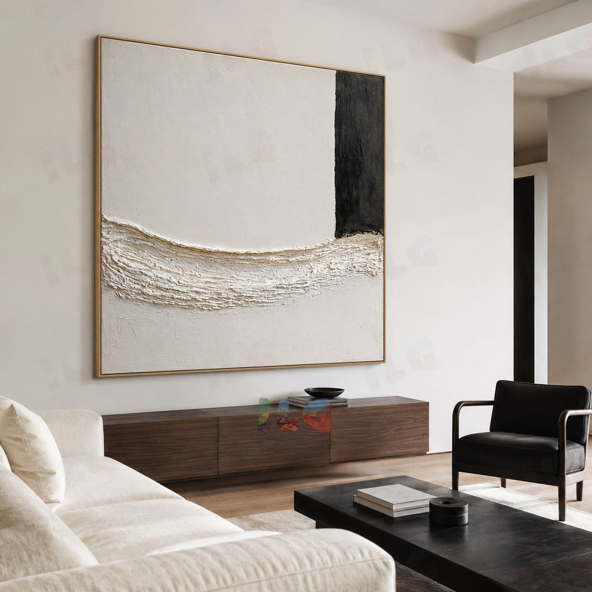 Coastal Silence – Modern Textured Wall Art