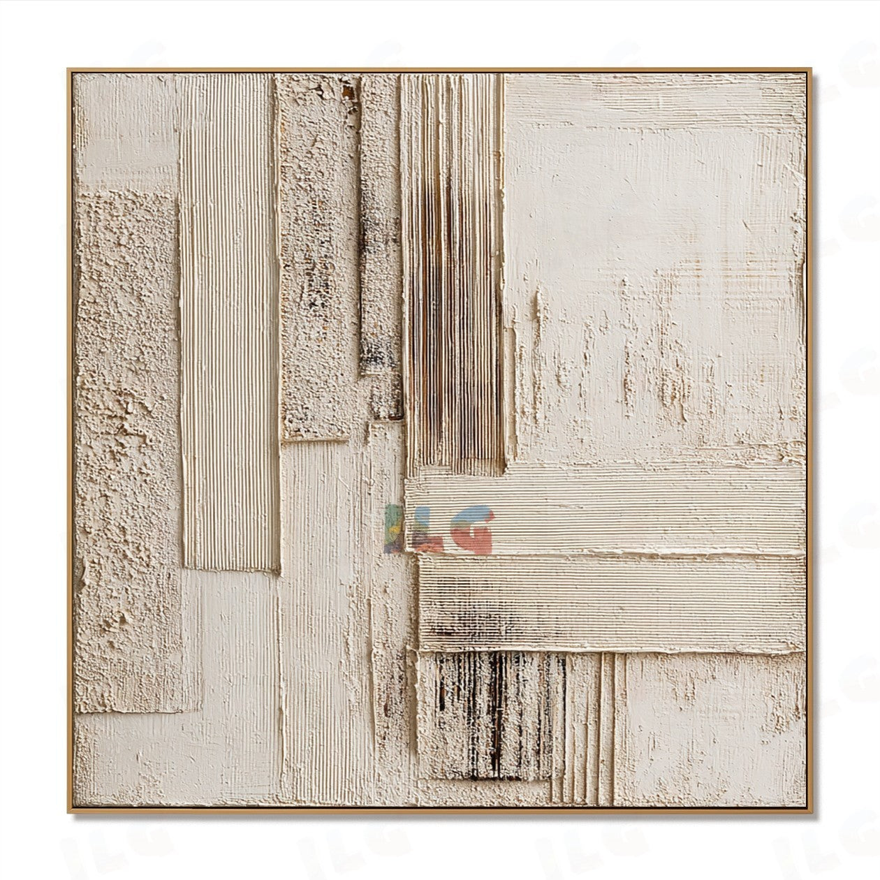 Limestone Memory – Abstract Textured Wall Art