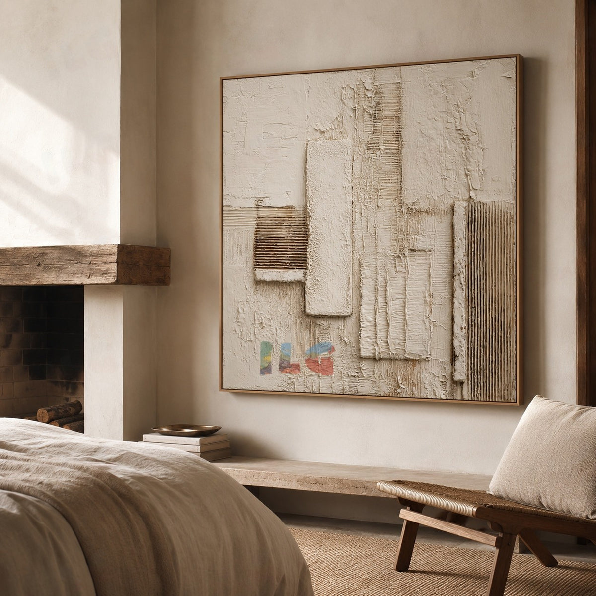 Plaster Column Motif – Abstract Textured Wall Art