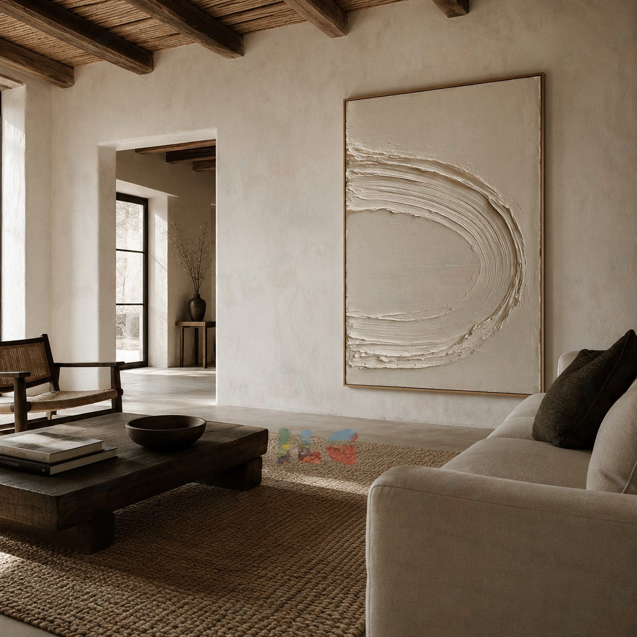 Quiet Continuum – Minimal Curved Acoustic Wall Art