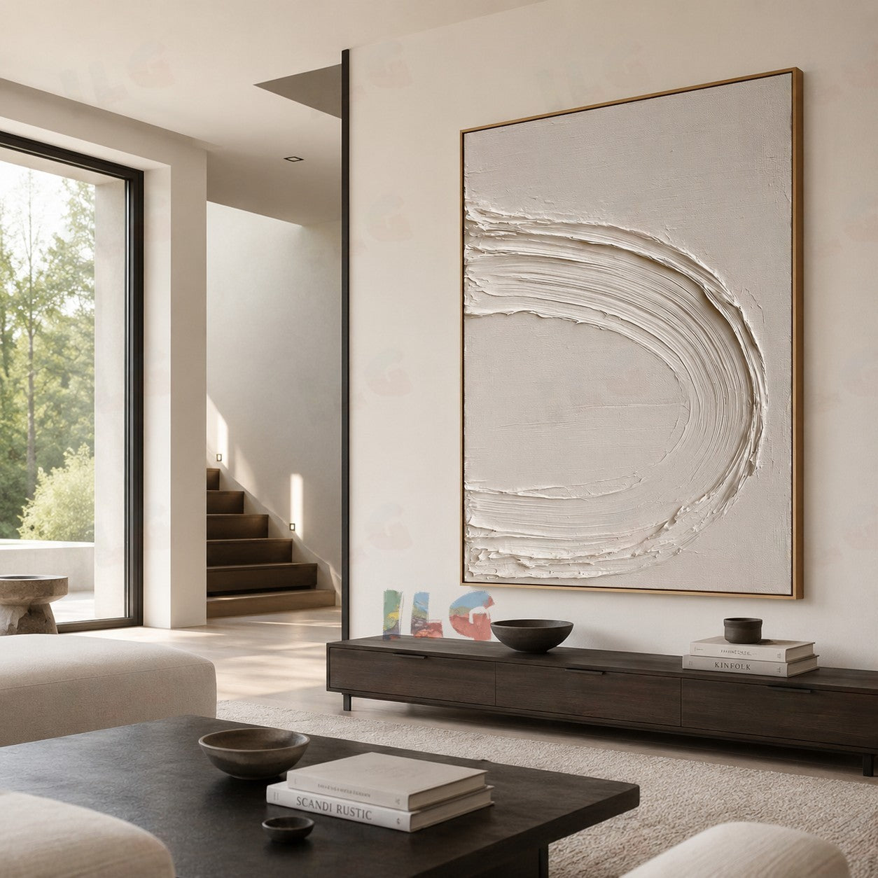 Quiet Continuum – Minimal Curved Acoustic Wall Art